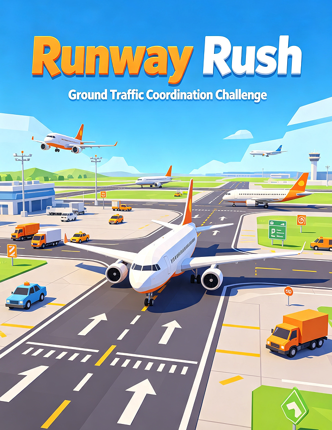 Runway Rush: Ground Traffic Coordination Challenge