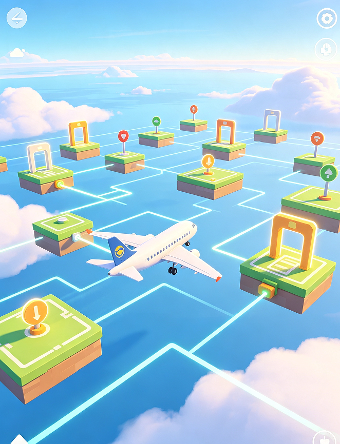 AeroPuzzle Voyager: Strategic Flight Maze Solver - Image 2